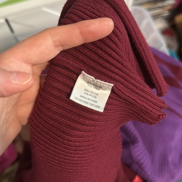 Striped purple maroon dress - Picture 2 of 5